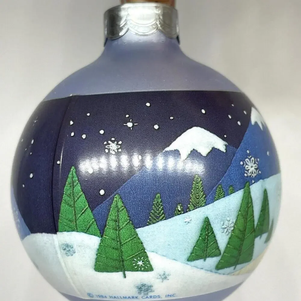 1984 Hallmark‎ GRANDPARENTS Glass Christmas Ornament in Box